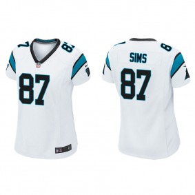 Women's Carolina Panthers Cam Sims White Game Jersey