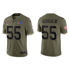 Carlos Basham Jr. Buffalo Bills Olive 2022 Salute To Service Limited Jersey