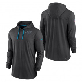 Men's Carolina Panthers Black Sideline Pop Performance Pullover Long Sleeve Hoodie T-Shirt