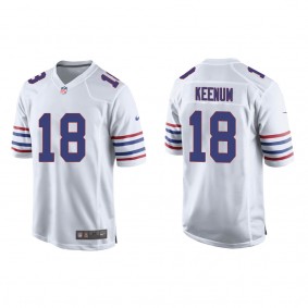 Men's Buffalo Bills Case Keenum White Alternate Game Jersey