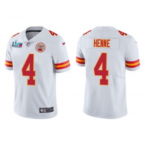 Chad Henne Men's Kansas City Chiefs Super Bowl LVII White Vapor Limited Jersey