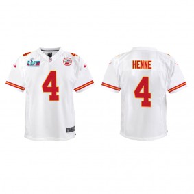 Chad Henne Youth Kansas City Chiefs Super Bowl LVII White Game Jersey