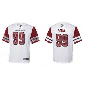 Youth Chase Young Washington Commanders White Game Jersey