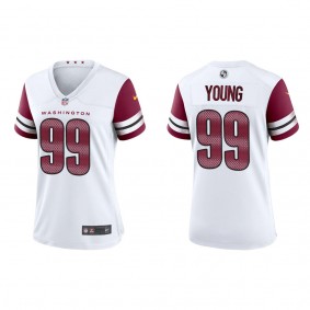 Chase Young Women's Washington Commanders White Game Jersey