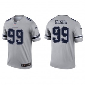 Men's Dallas Cowboys Chauncey Golston Gray Inverted Legend Jersey