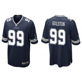 Men's Dallas Cowboys Chauncey Golston Navy Game Jersey