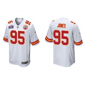 Men's Chris Jones Kansas City Chiefs White Super Bowl LVIII Game Jersey