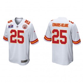 Men's Clyde Edwards-Helaire Kansas City Chiefs White Super Bowl LVIII Game Jersey