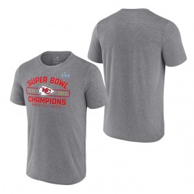 Men's Kansas City Chiefs Heather Gray Super Bowl LVII Champions Strong Finish T-Shirt