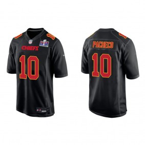 Men's Isiah Pacheco Kansas City Chiefs Black Super Bowl LVIII Carbon Fashion Game Jersey