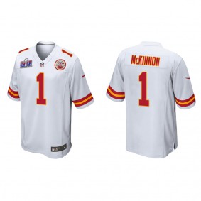 Men's Jerick McKinnon Kansas City Chiefs White Super Bowl LVIII Game Jersey