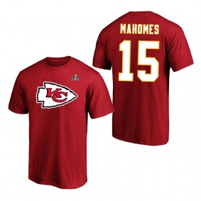 Men's Kansas City Chiefs Patrick Mahomes Red Super Bowl LVIII Player Name & Number T-Shirt