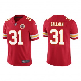 Men's Kansas City Chiefs Wayne Gallman Red Vapor Limited Jersey