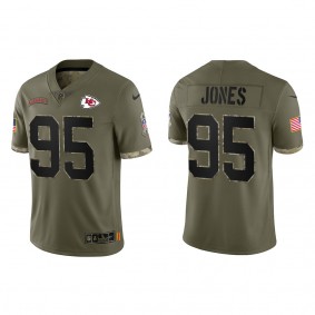 Chris Jones Kansas City Chiefs Olive 2022 Salute To Service Limited Jersey