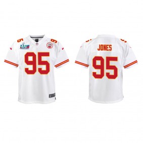 Chris Jones Youth Kansas City Chiefs Super Bowl LVII White Game Jersey