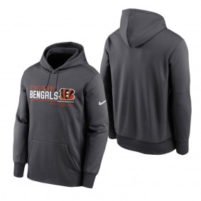 Men's Cincinnati Bengals Anthracite Prime Logo Name Split Pullover Hoodie