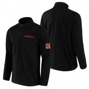 Men's Cincinnati Bengals NFL x Darius Rucker Collection by Fanatics Black Polar Fleece Quarter-Zip Jacket