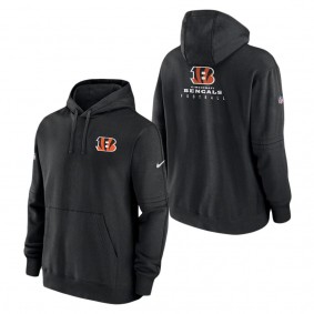 Men's Cincinnati Bengals Nike Black Sideline Club Fleece Pullover Hoodie