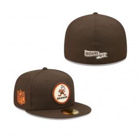 Men's Cleveland Browns Brown 2022 Sideline 59FIFTY Historic Fitted Hat