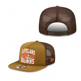 Cleveland Browns Brown A-Frame 9FIFTY Snapback Trucker Hat