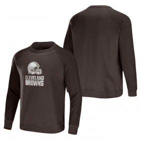Men's Cleveland Browns NFL x Darius Rucker Collection by Fanatics Brown Raglan Fleece Pullover Sweatshirt