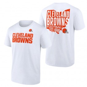 Cleveland Browns Fanatics Branded White Hot Shot State T-Shirt