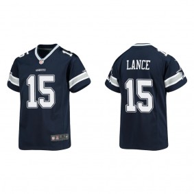 Youth Dallas Cowboys Trey Lance Navy Game Jersey