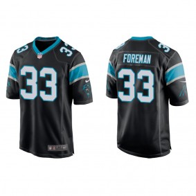 Men's Carolina Panthers D'Onta Foreman Black Game Jersey