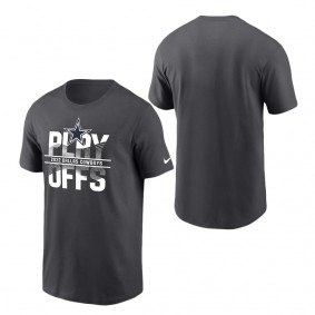 Men's Dallas Cowboys Nike Anthracite 2022 NFL Playoffs Iconic T-Shirt