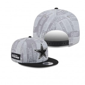 Men's Dallas Cowboys Gray Black 2023 Inspire Change 9FIFTY Snapback Hat