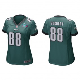 Dallas Goedert Women's Philadelphia Eagles Super Bowl LVII Green Game Jersey