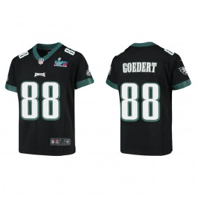 Dallas Goedert Youth Philadelphia Eagles Super Bowl LVII Black Game Jersey