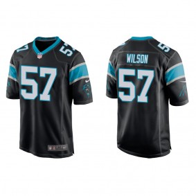 Men's Carolina Panthers Damien Wilson Black Game Jersey