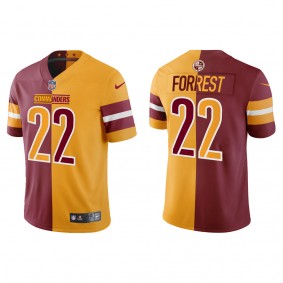 Men's Washington Commanders Darrick Forrest Burgundy Gold Split Jersey