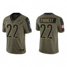 Men's Washington Commanders Darrick Forrest Olive Salute to Service Jersey