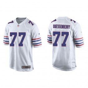 Men's Buffalo Bills David Quessenberry White Alternate Game Jersey