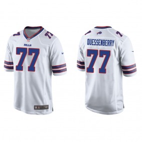 Men's Buffalo Bills David Quessenberry White Game Jersey