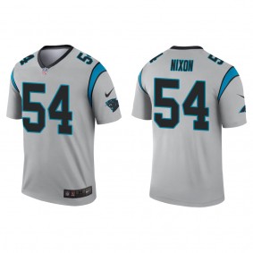 Men's Carolina Panthers Daviyon Nixon Silver Inverted Legend Jersey