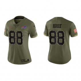 Dawson Knox Women's Buffalo Bills Olive 2022 Salute To Service Limited Jersey