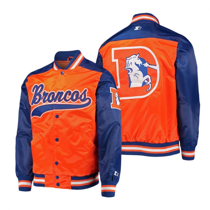 Men's Denver Broncos Starter Orange The Tradition II Full-Snap Team Jacket