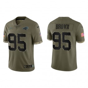 Derrick Brown Carolina Panthers Olive 2022 Salute To Service Limited Jersey