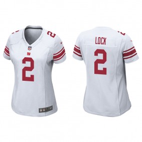 Women's New York Giants Drew Lock White Game Jersey