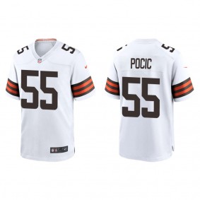 Men's Cleveland Browns Ethan Pocic White Game Jersey