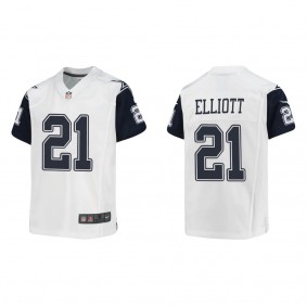 Youth Ezekiel Elliott Dallas Cowboys White Alternate Game Jersey