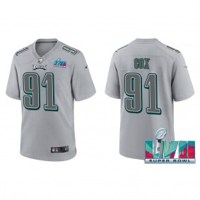 Fletcher Cox Men's Philadelphia Eagles Nike Gray Super Bowl LVII Patch Atmosphere Fashion Game Jersey