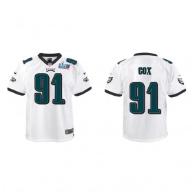 Fletcher Cox Youth Philadelphia Eagles Super Bowl LVII White Game Jersey