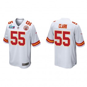 Frank Clark Men's Kansas City Chiefs Super Bowl LVII White Game Jersey