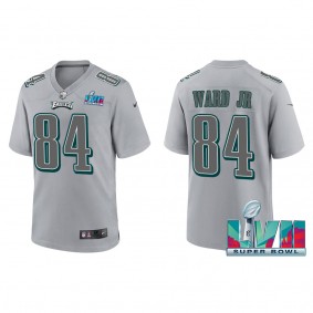 Greg Ward Jr. Men's Philadelphia Eagles Nike Gray Super Bowl LVII Patch Atmosphere Fashion Game Jersey