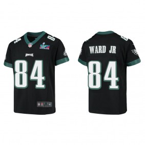 Greg Ward Jr. Youth Philadelphia Eagles Super Bowl LVII Black Game Jersey