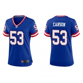 Harry Carson Women's Giants SRoyal Classic Game Jersey